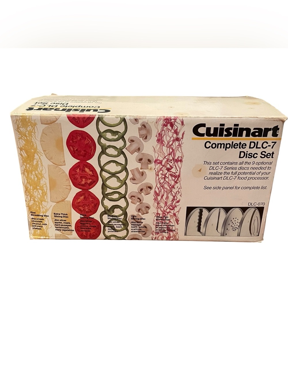Cuisinart DLC-070 Complete DLC-7 Food Processor 9 Disc Blade Set Original Box